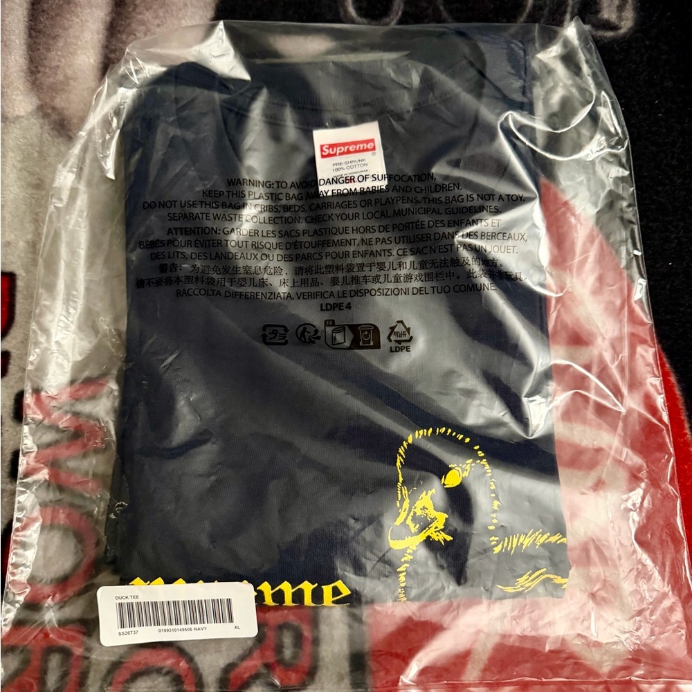 Supreme Duck Tee size XL Navy